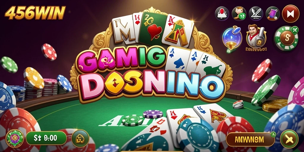 Screenshot gameplay <strong>456WIN</strong> yang menampilkan keseruan permainan domino.