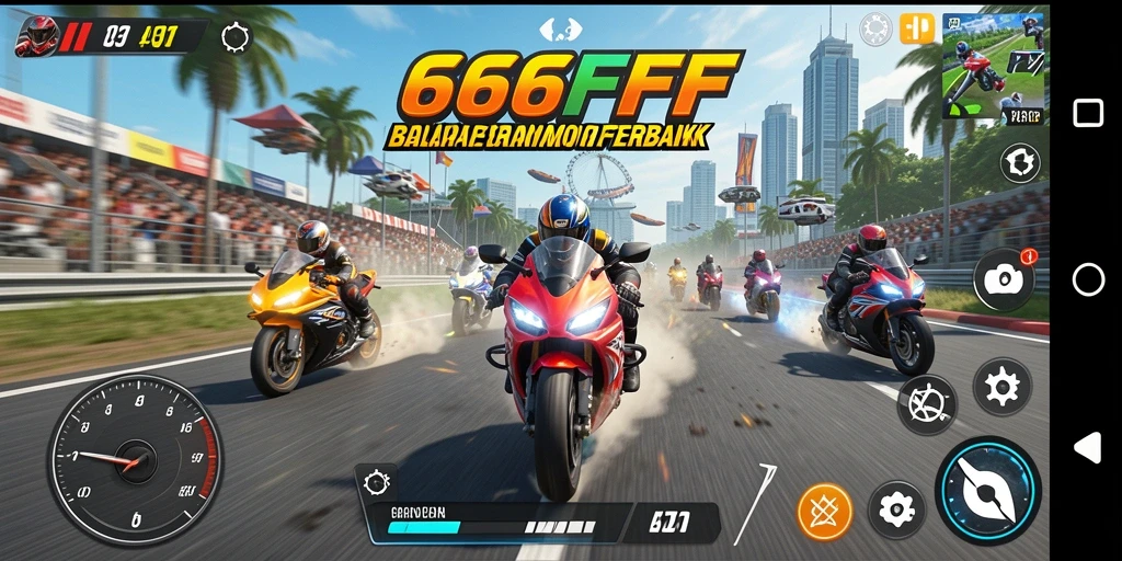 Gameplay balapan motor yang mendebarkan dan realistis.