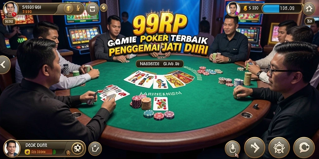 Tampilan gameplay 99RP yang mendebarkan saat bermain poker.