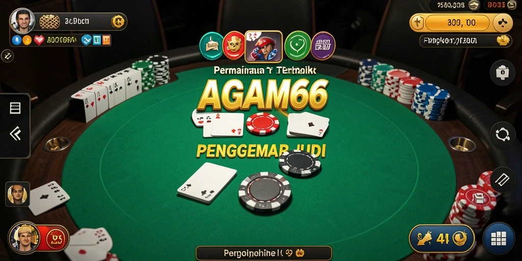 Screenshot menampilkan gameplay Poker yang seru dan kompetitif.