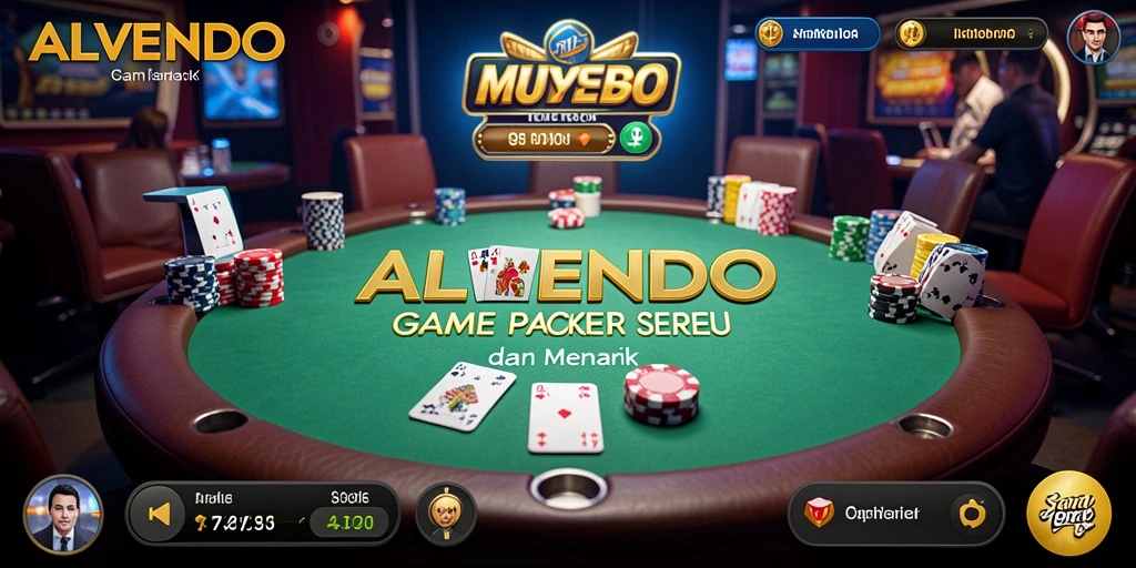 Tangkapan layar gameplay menarik dari permainan poker di ALVENDO.