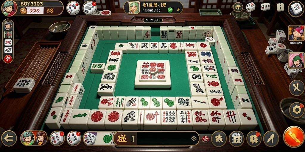 Tampilan gameplay Mahjong yang mengasyikkan di BOY303.