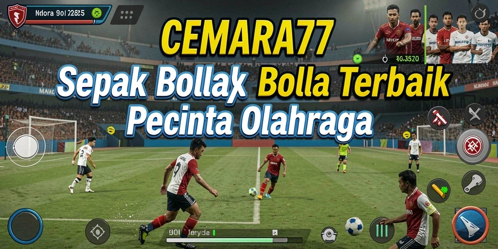 Gameplay yang seru dalam CEMARA77, tunjukkan skill sepak bola Anda.