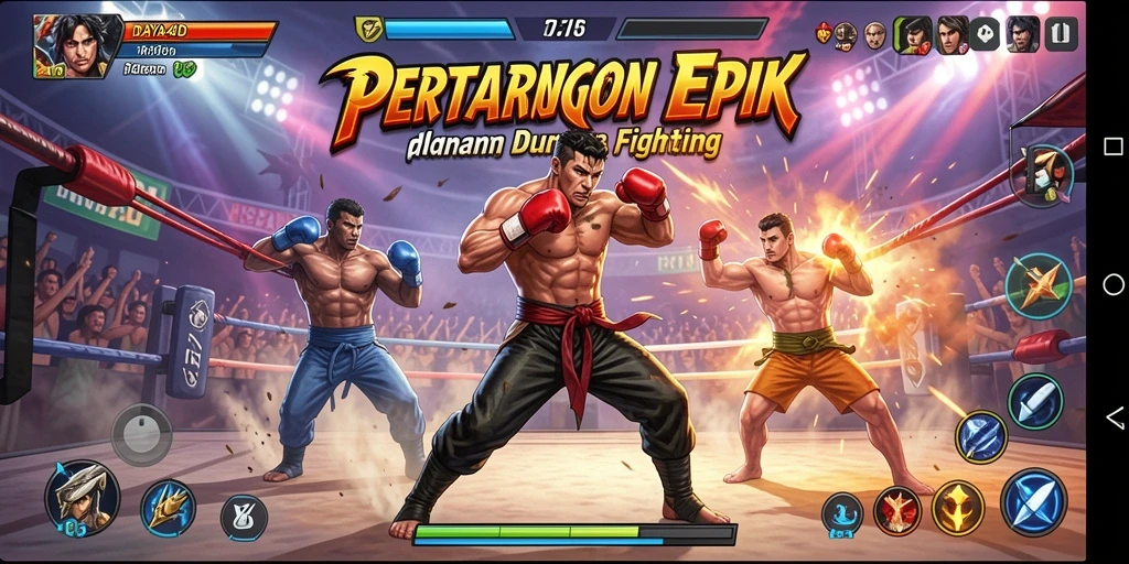 Tampilan pertarungan seru dalam DAYA4D dengan karakter beragam.