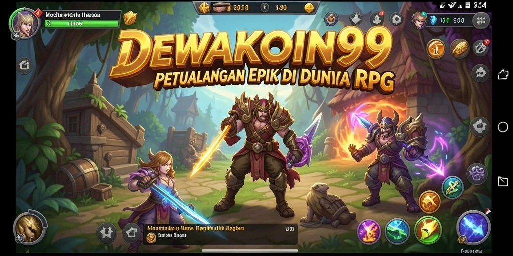 Tampilan menarik dari gameplay RPG di DEWAKOIN99.