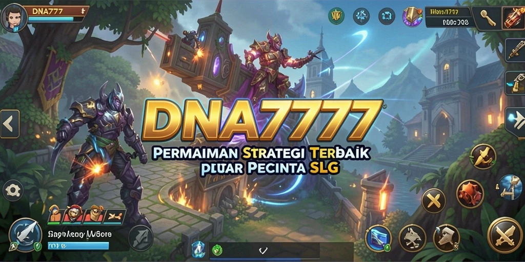 Tampilan gameplay menarik dari DNA777 dengan elemen strategi SLG.