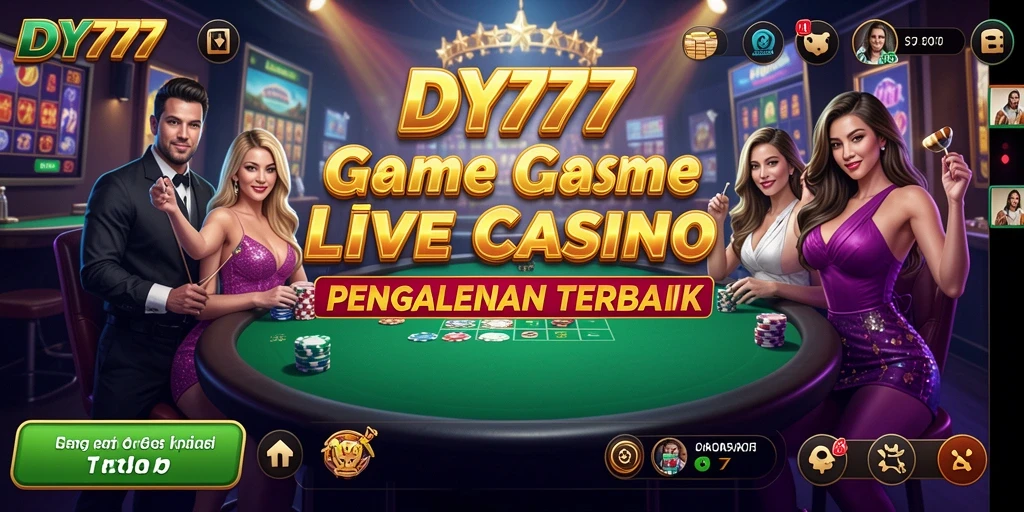 Tampilan gameplay Live Casino yang mendebarkan di DY777.