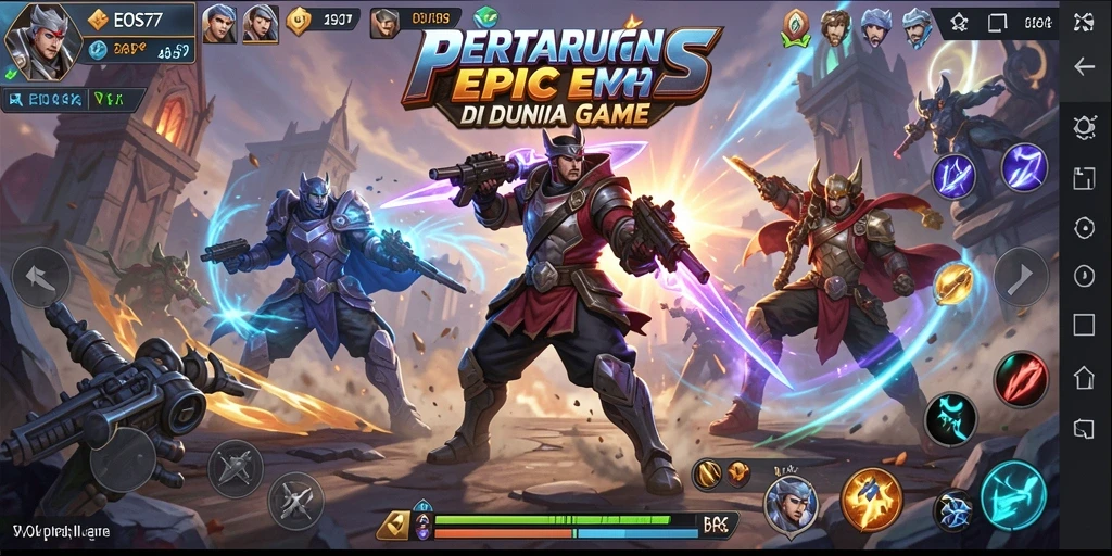 Gambaran aksi seru dalam gameplay Fighting EOS77.