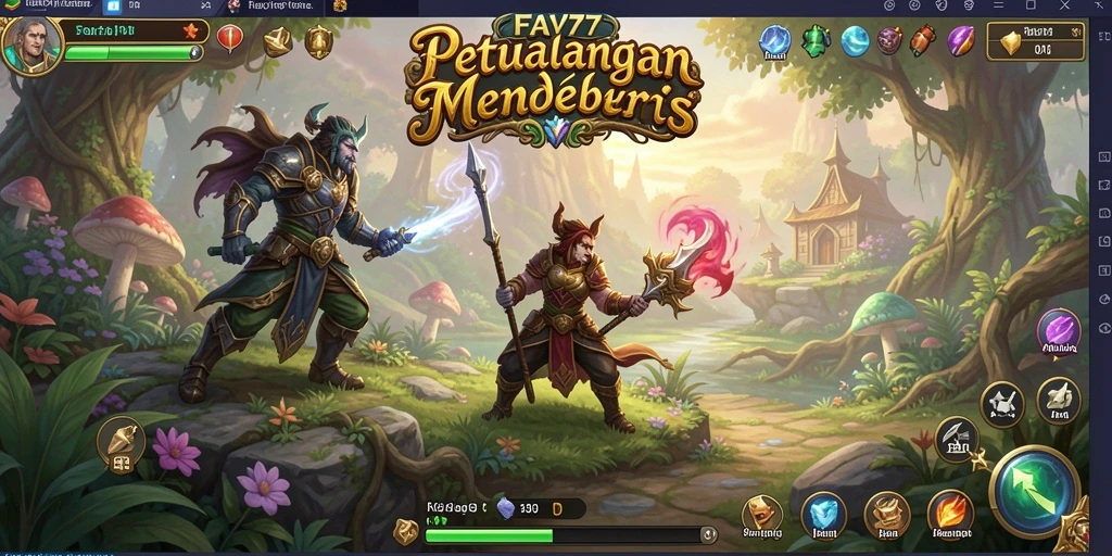 Tampilan gameplay RPG yang penuh petualangan dan strategi.