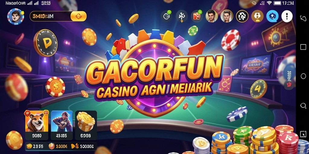 Screenshot GACORFUN menampilkan tampilan menarik gameplay Kasino.