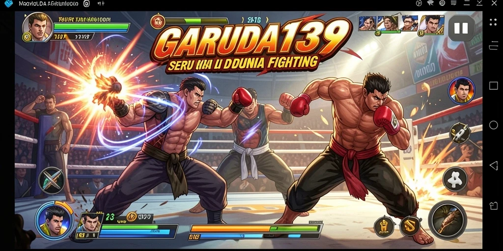 Screenshot gameplay GARUDA138 yang menampilkan aksi pertarungan seru.