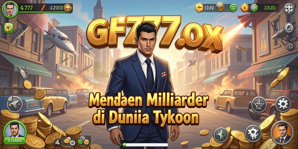 Screenshot gameplay GF777 menampilkan kegembiraan membangun bisnis Tycoon.