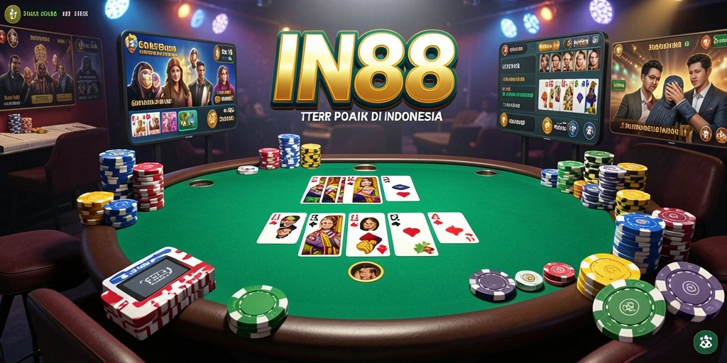 Tampilan menarik dari gameplay Poker di IN88.
