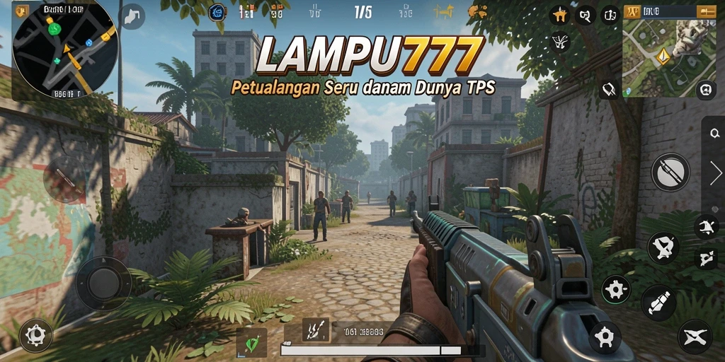 Screenshot utama LAMPU777 menampilkan aksi pertempuran seru dalam TPS.