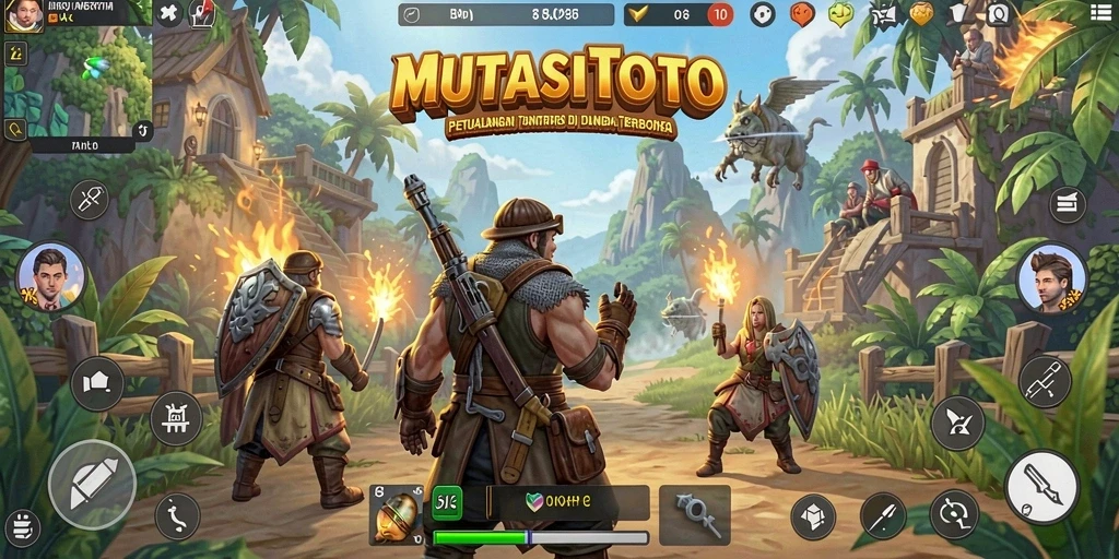 Tangkapan layar gameplay menunjukkan dunia luas yang dapat dijelajahi di MUTASITOTO.