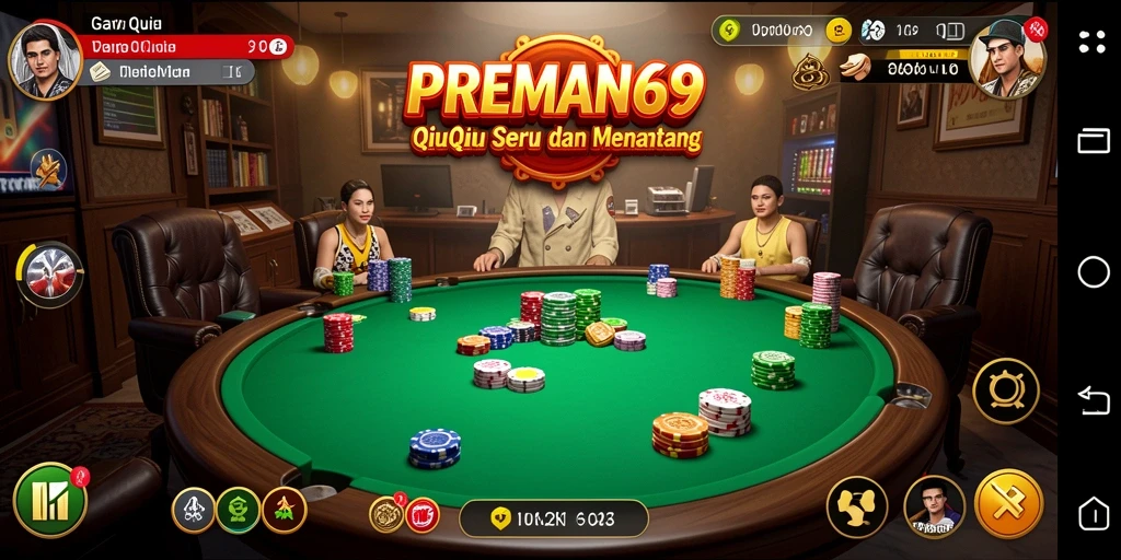 Tampilan seru gameplay QiuQiu di PREMAN69.