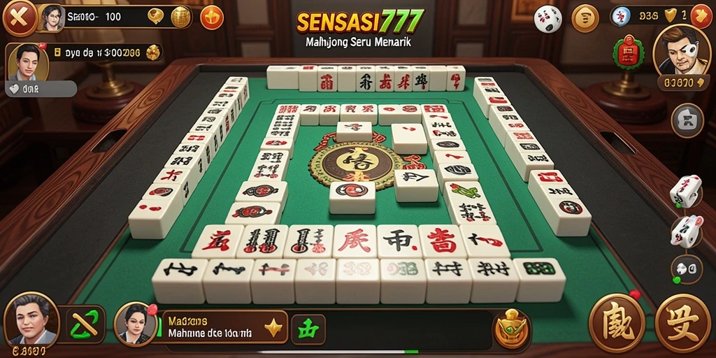 Gameplay seru Mahjong di SENSASI777 dengan grafis menarik.