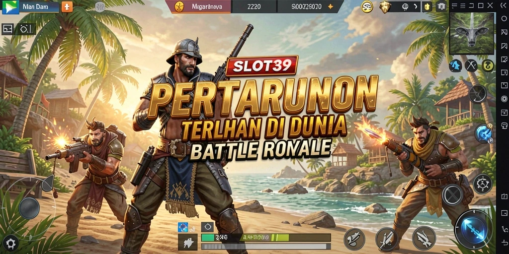 Screenshot gameplay SLOT39 menampilkan pertempuran yang intens dan strategis.
