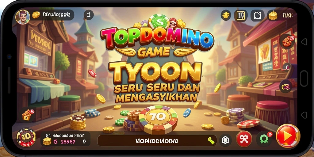 Screenshot utama dari gameplay seru TOPDOMINO yang penuh tantangan.