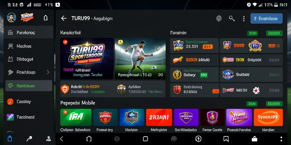 Screenshot gameplay TURU99 menampilkan taruhan olahraga yang seru.