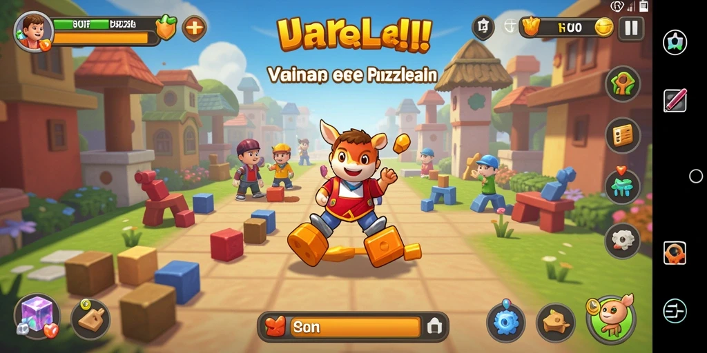 Screenshot V07 menampilkan gameplay Puzzle yang menarik dan menantang.